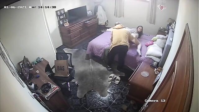 Real Dad and Daughter Massage Hacked IP Cam - 3 image