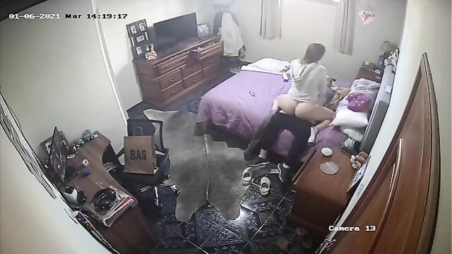 Real Dad and Daughter Massage Hacked IP Cam - 5 image