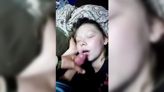 Pranking my sleeping Sister and Cumshot - 2 image