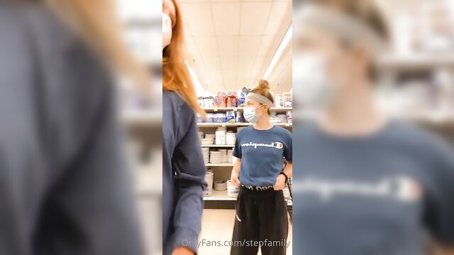 Real Mom and Daughter flashing in the mall - 2 image