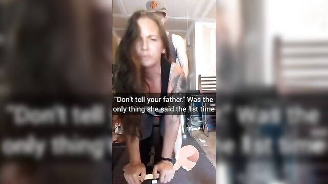 Son Cums in Mom's Pussy in Garage - 1 image