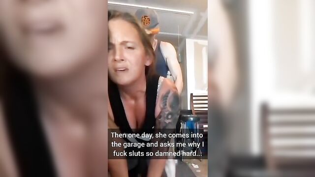 Son Cums in Mom's Pussy in Garage - 3 image