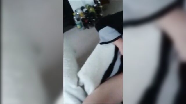 Mature Mom gives her son a Handjob - 1 image